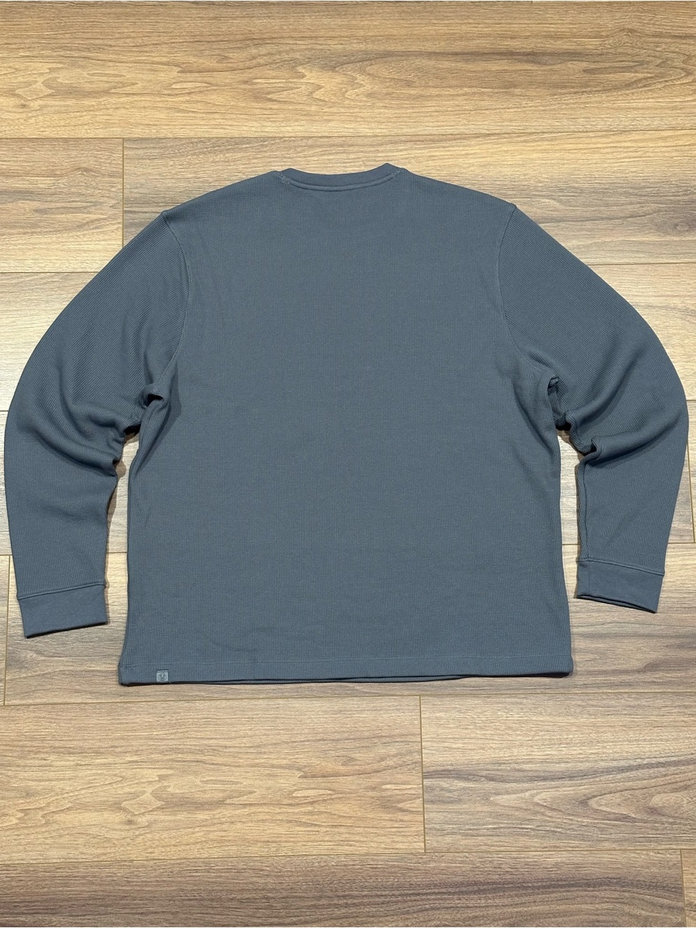 Lululemon Cotton-Blend Waffle Knit Long-Sleeve Shirt in Gray Size XXL - Picture 5 of 10